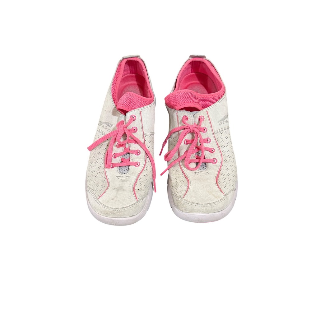 Dansko Elise Womens 42 Gray Pink Leather Slip Resistant Walking‎ Sneakers - Picture 3 of 6